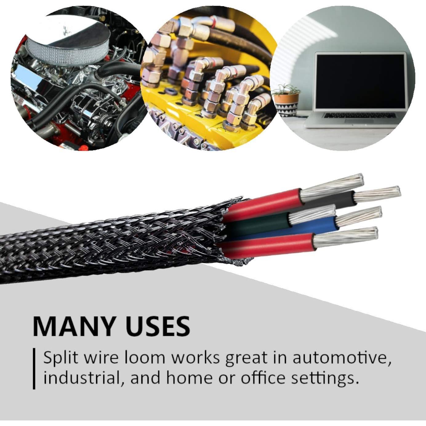 Manga de Cable Trenzada MGI 7.62m PET 3.81cm Negra