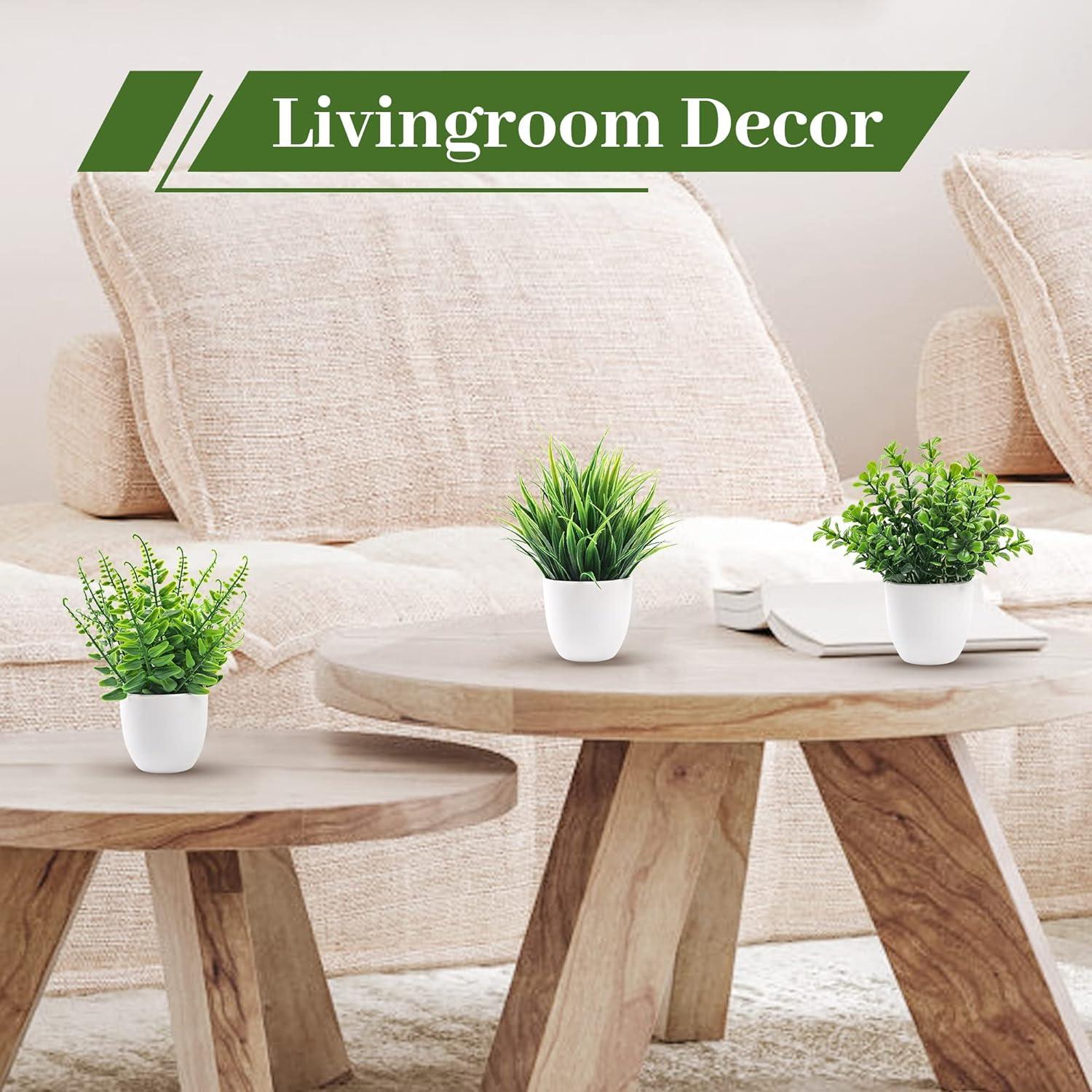 Plantas Artificiales en Macetas Der Rose - 4 Piezas Decorativas