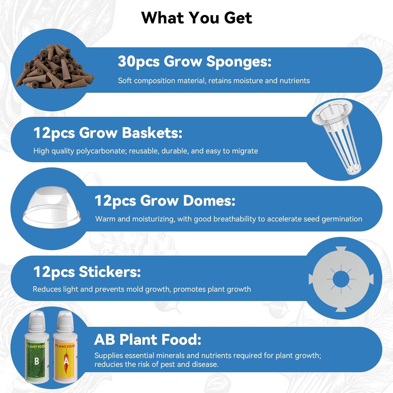 Kit Hidropónico 67 Piezas Fungiworks para Jardín Interior