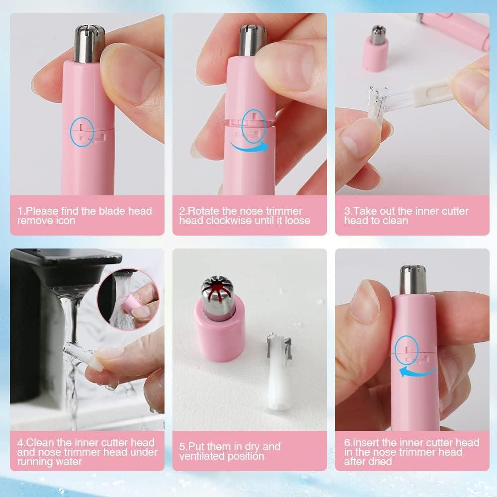 Recortadora de Vello Facial TOUCHBeauty TB-1458 Rosa 2 en 1