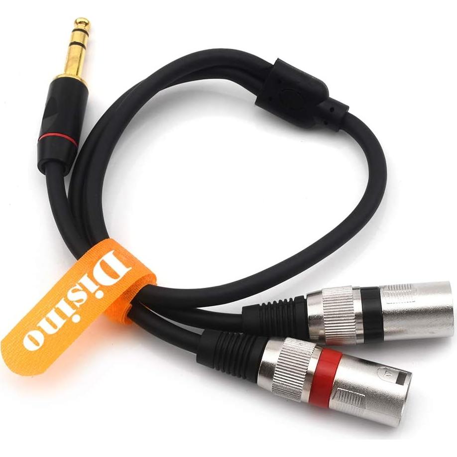 Cable Divisor Estéreo 1/4" a Doble XLR Macho Disino 1m