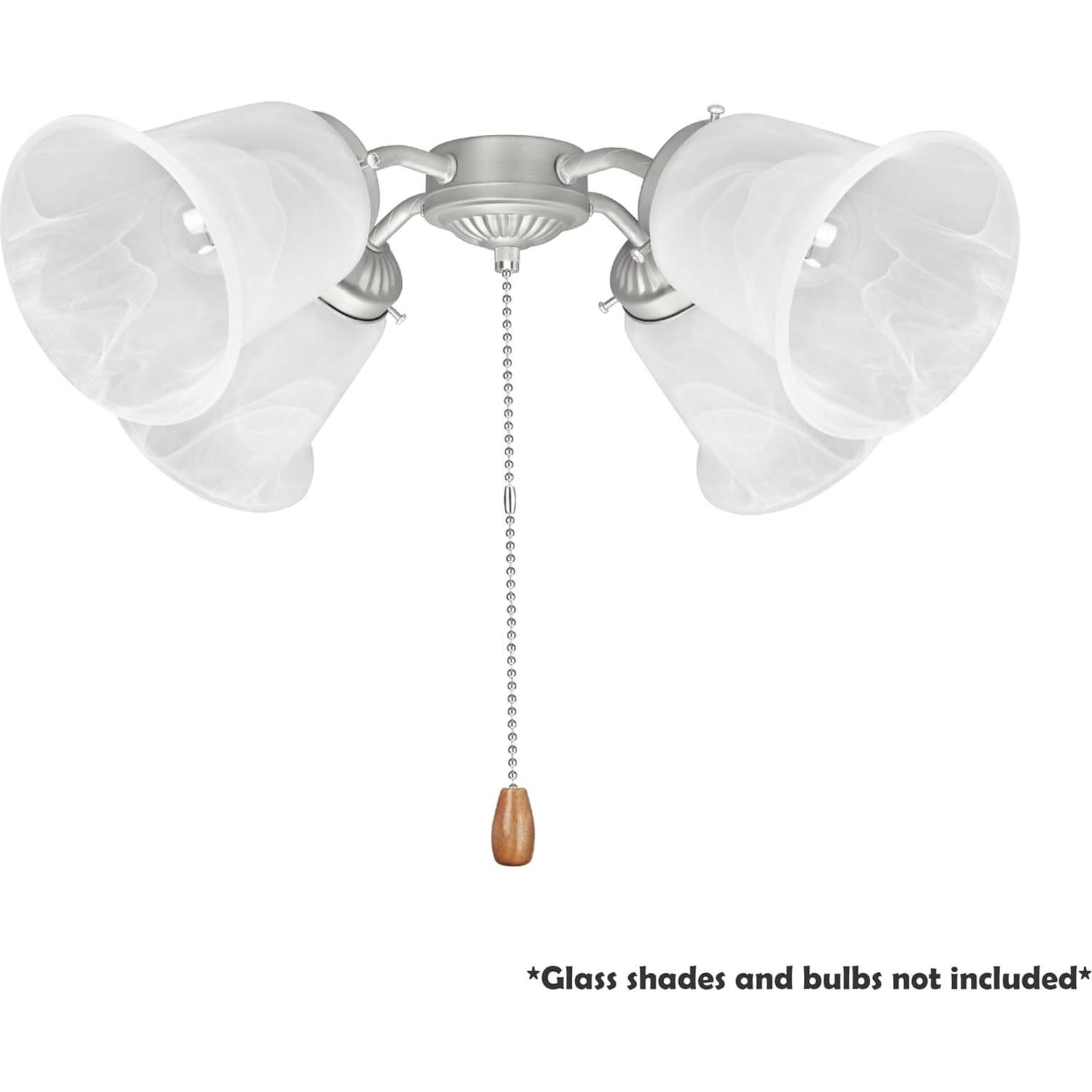 Kit de Luz para Ventilador de Techo Aspen Creative 22003-11 4 Luces Níquel