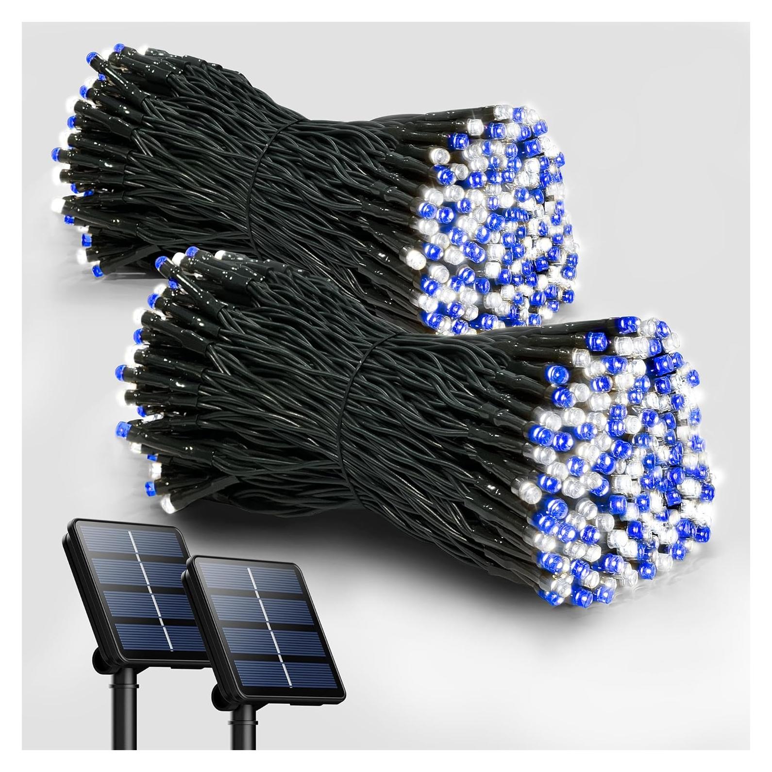 Paquete de 2 Luces de Cadena Solares Selarlyt 22M 200 LED IP65