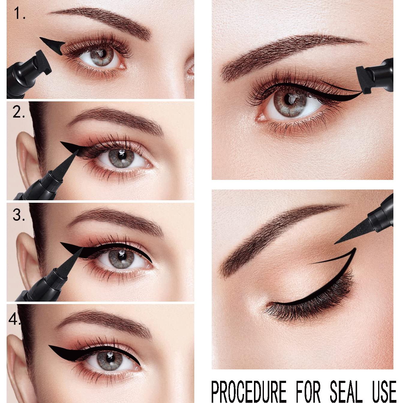 Delineador de Ojos con Sello AVIERLL B12 Negro Impermeable