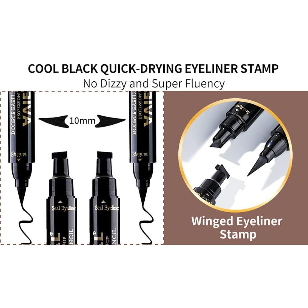 Delineador de Ojos con Sello AVIERLL B12 Negro Impermeable