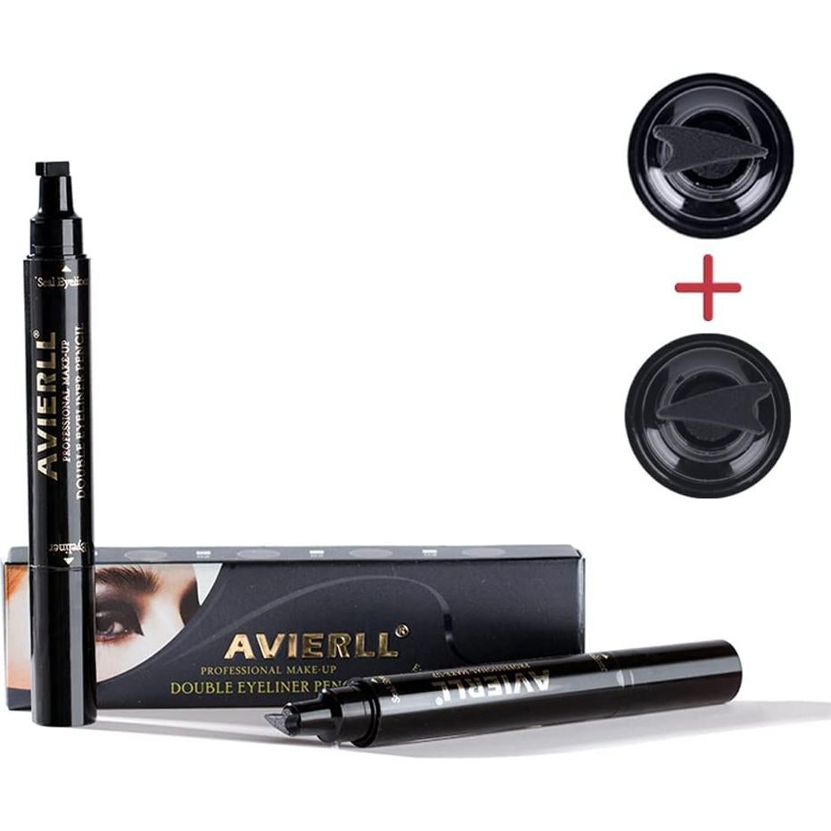 Delineador de Ojos con Sello AVIERLL B12 Negro Impermeable