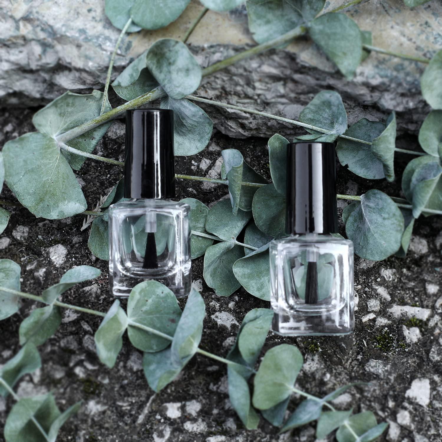 6 Botellas Vacías de Esmalte de Uñas 5ML Agidea con Embudo