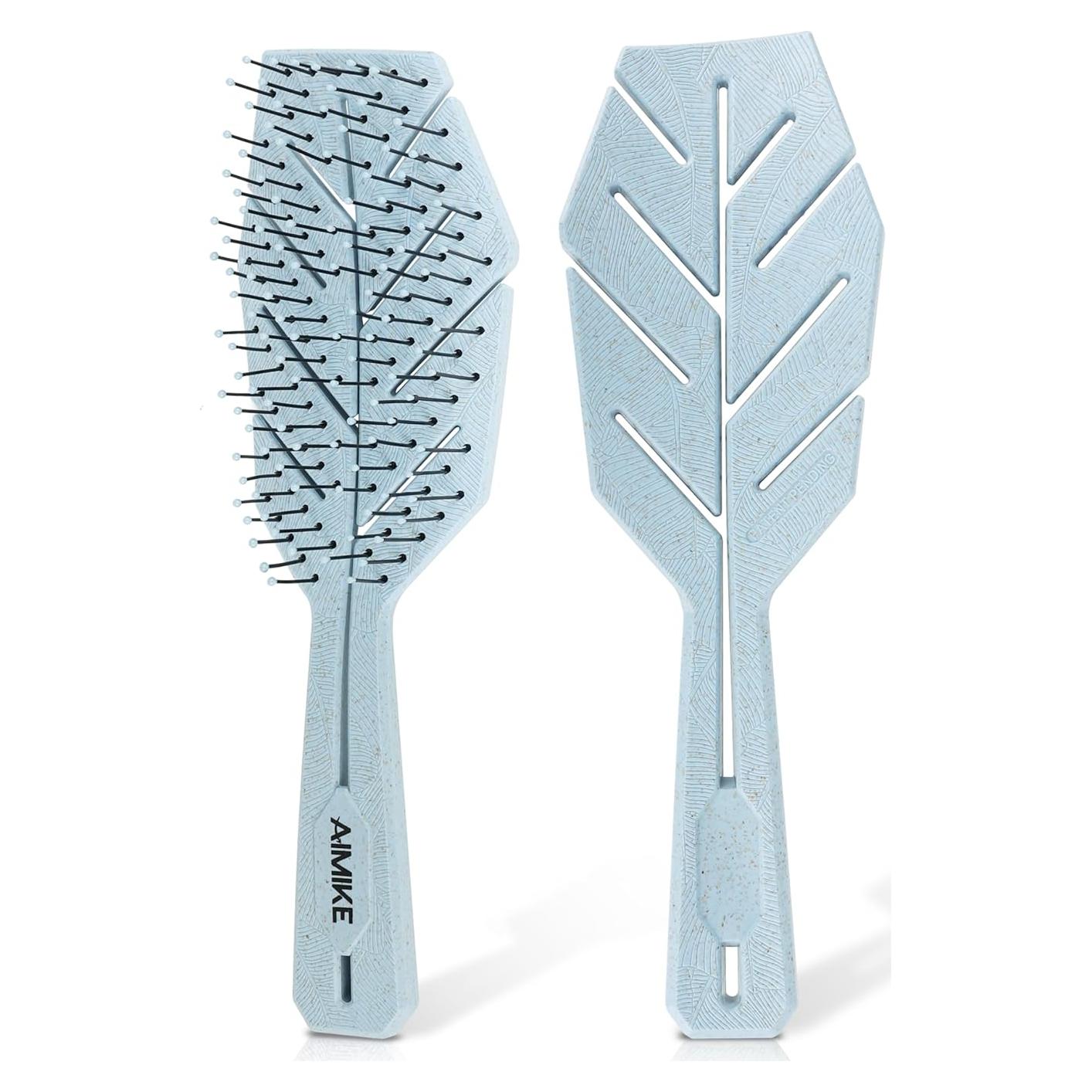 Cepillo Desenredante Bio-Amigable AIMIKE Azul - Sin Tirones