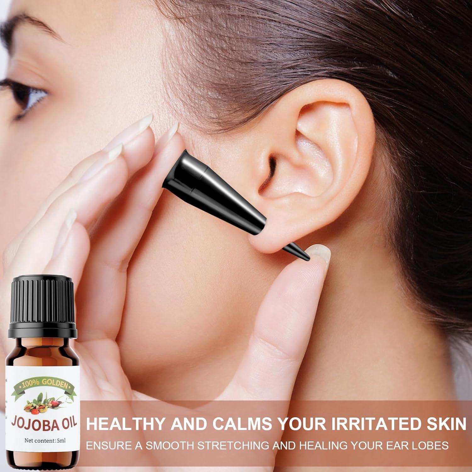 Kit de Estiramiento de Orejas 44 Piezas Acero Inoxidable 1.6-12mm