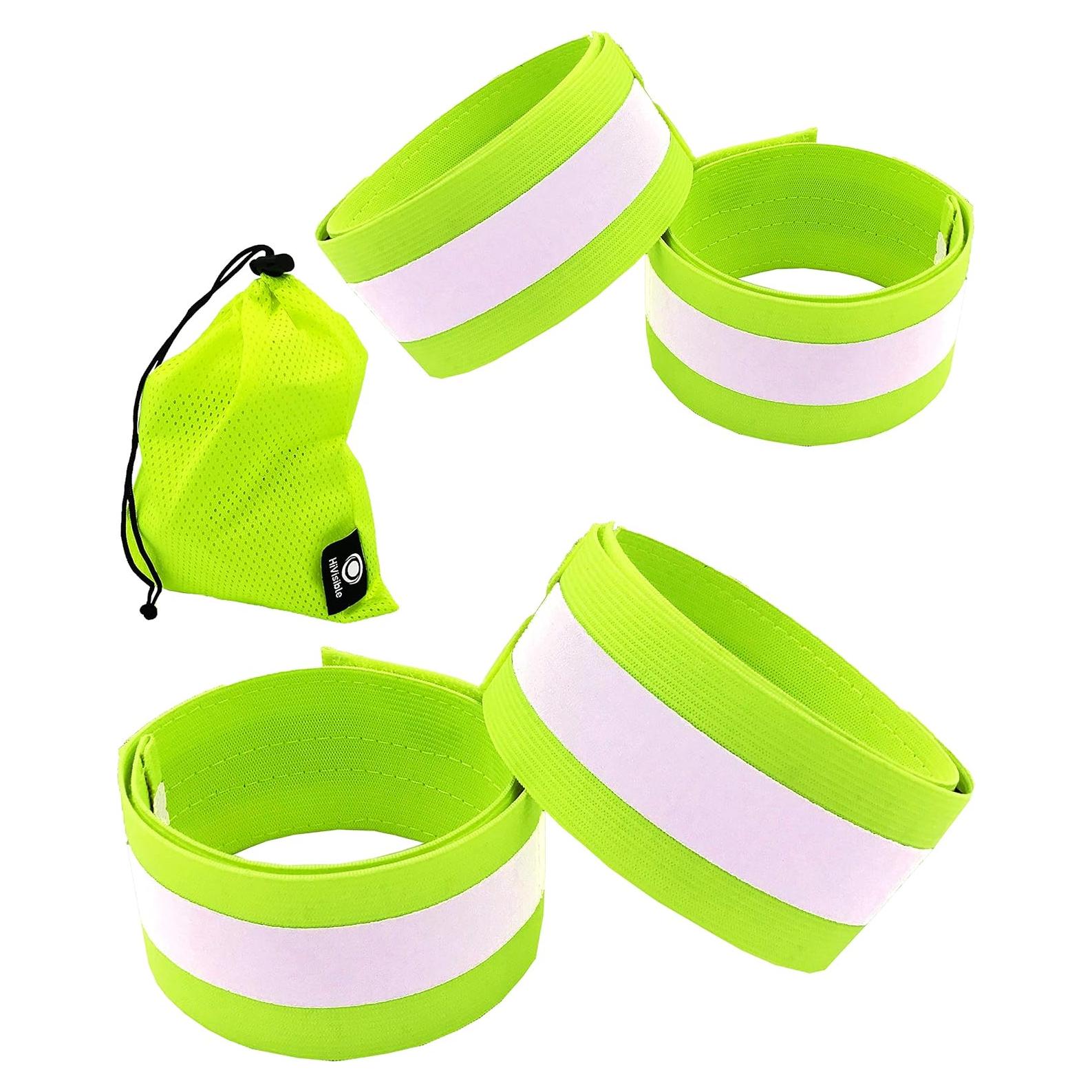 Bandas Reflectantes HiVisible 4 Unidades Verde Seguridad