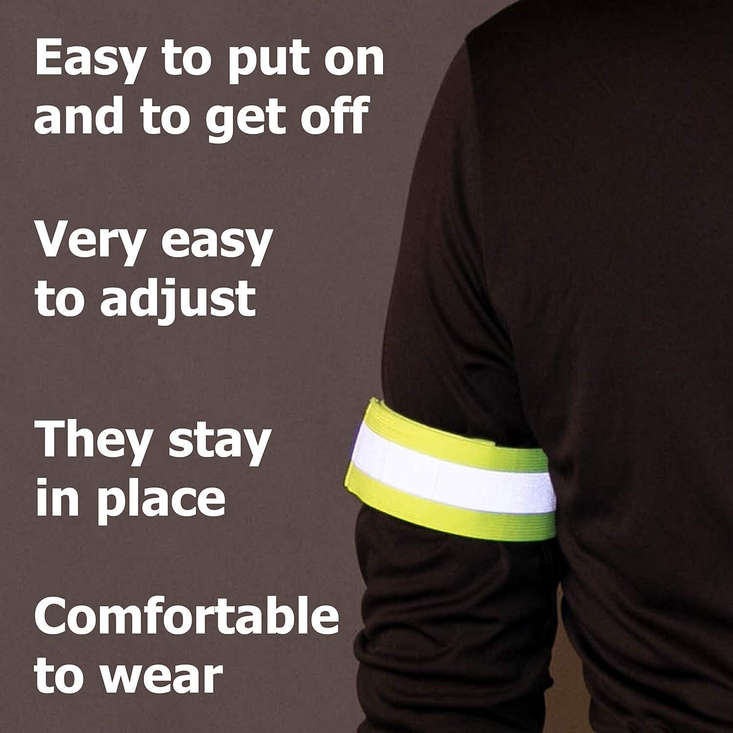 Bandas Reflectantes HiVisible 4 Unidades Verde Seguridad