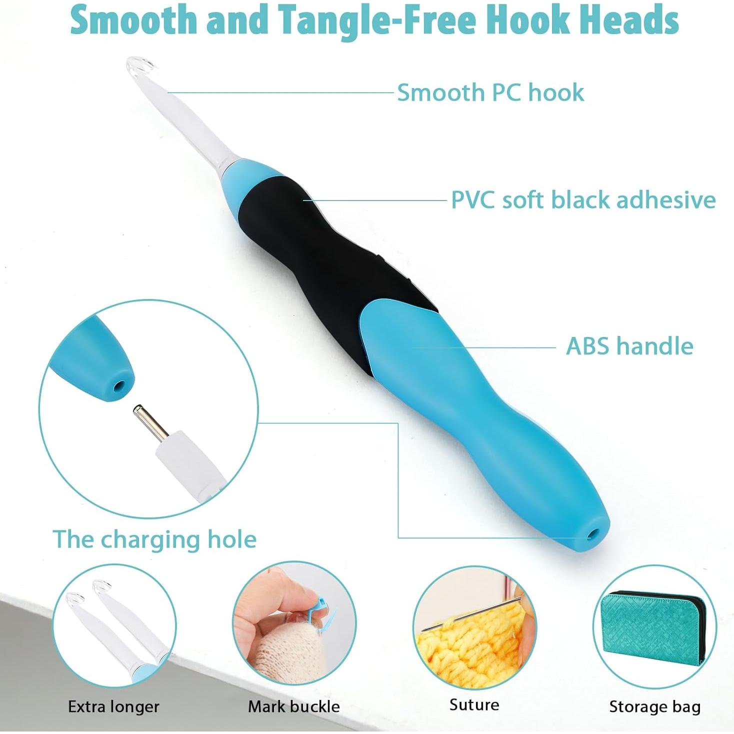 Juego de Ganchillos Iluminados Votris - 11 Piezas para Tejido