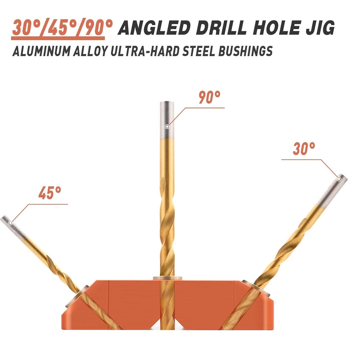Guía de Taladro Angulada Neitra con 4 Brocas - 30/45/90 Grados