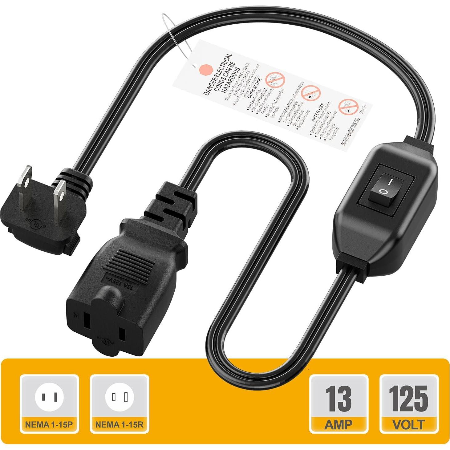 Cable de Extensión con Interruptor On-Off PluGrand 60cm 16AWG