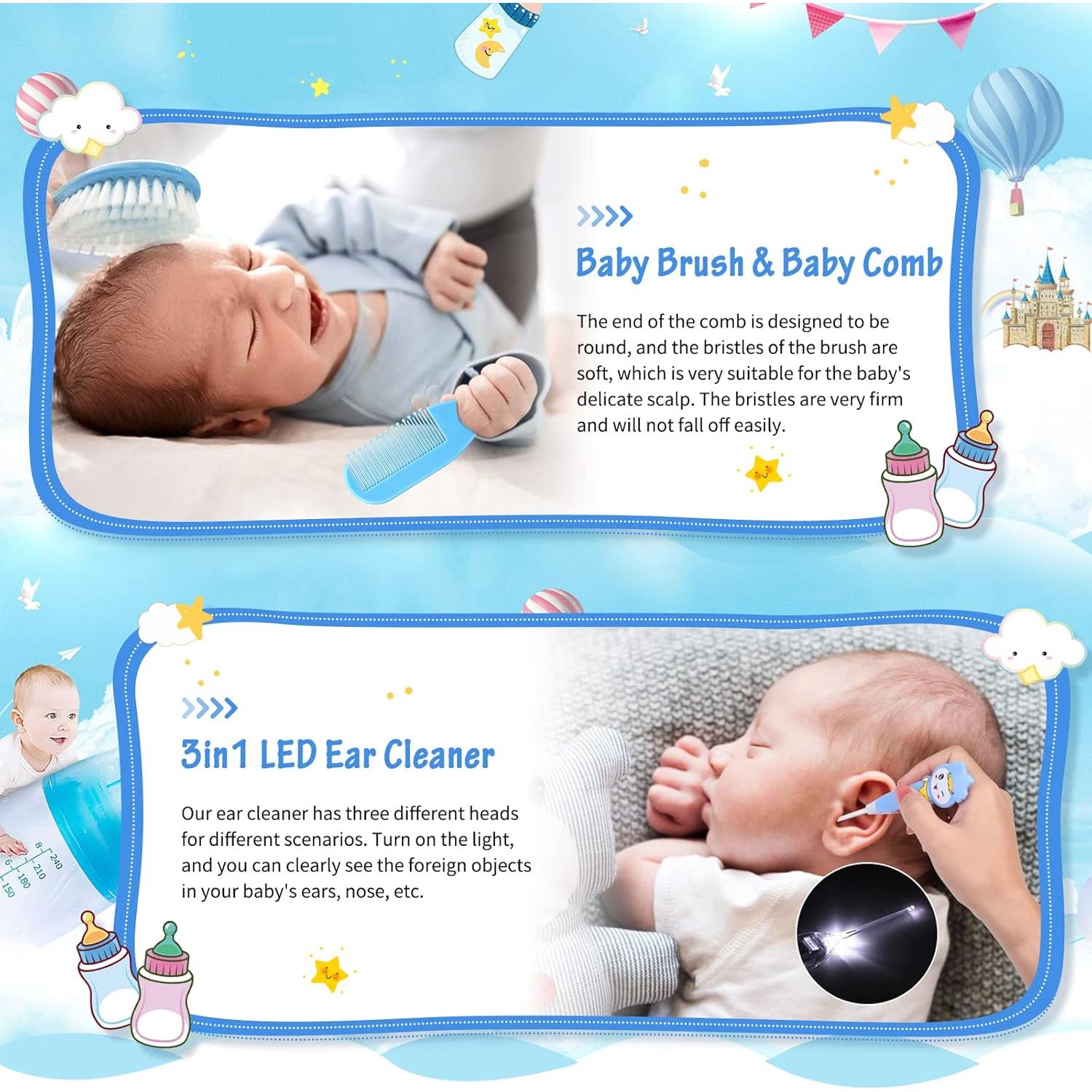 Kit de Cuidado y Aseo para Bebés Modacraft 28 Piezas Azul