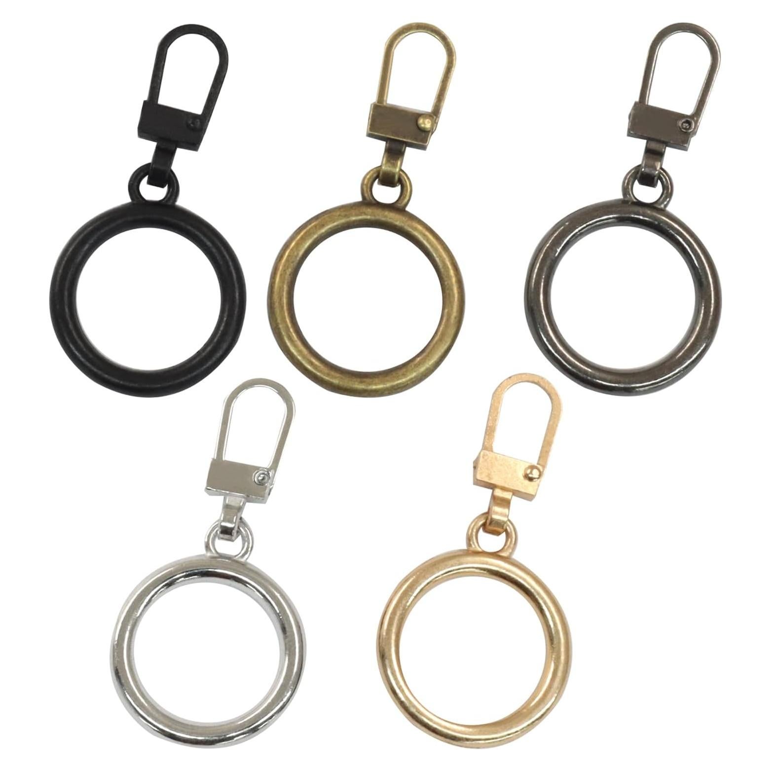 Tiradores de Cremallera Redondos Kemcatui - 5 Piezas Metal