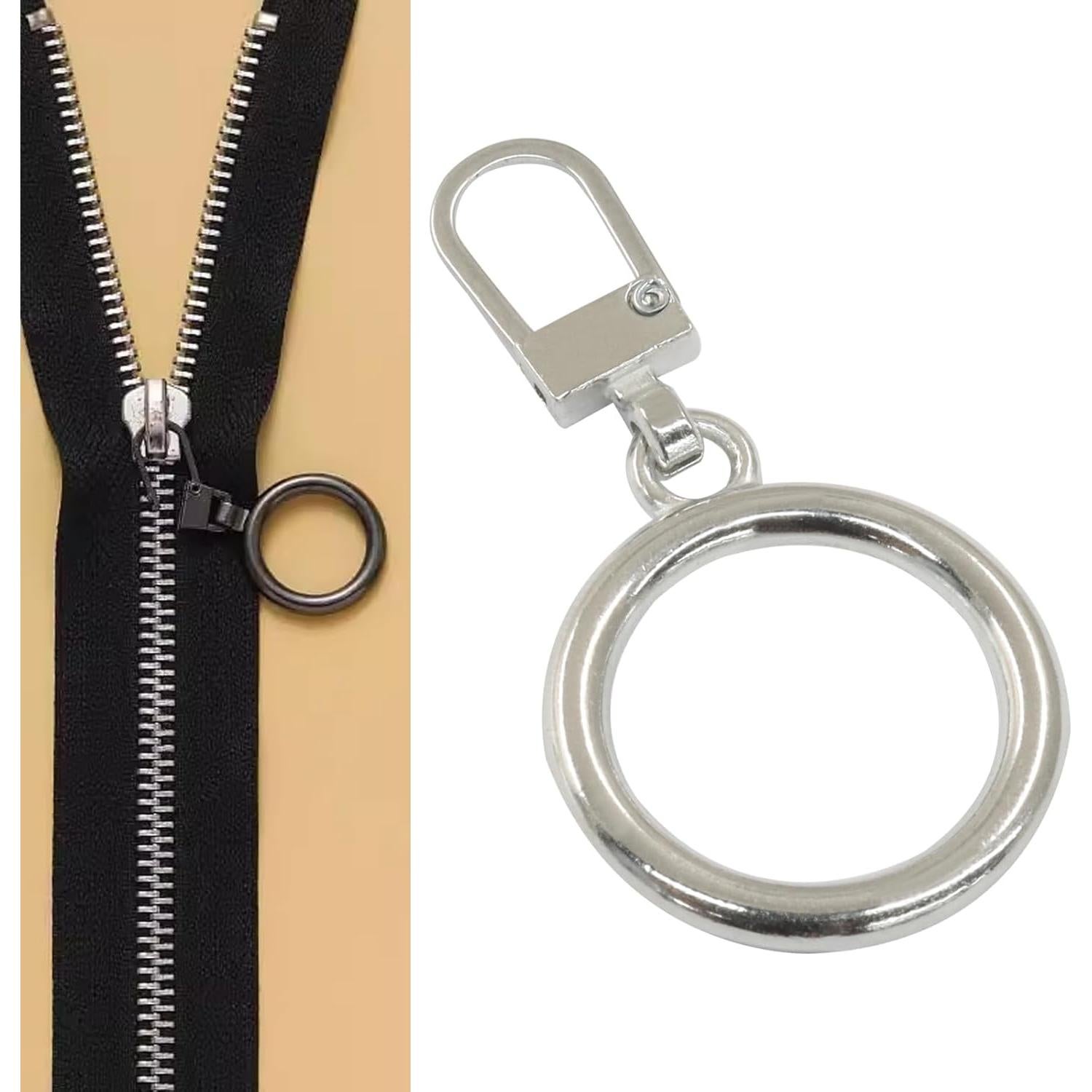 Tiradores de Cremallera Redondos Kemcatui - 5 Piezas Metal