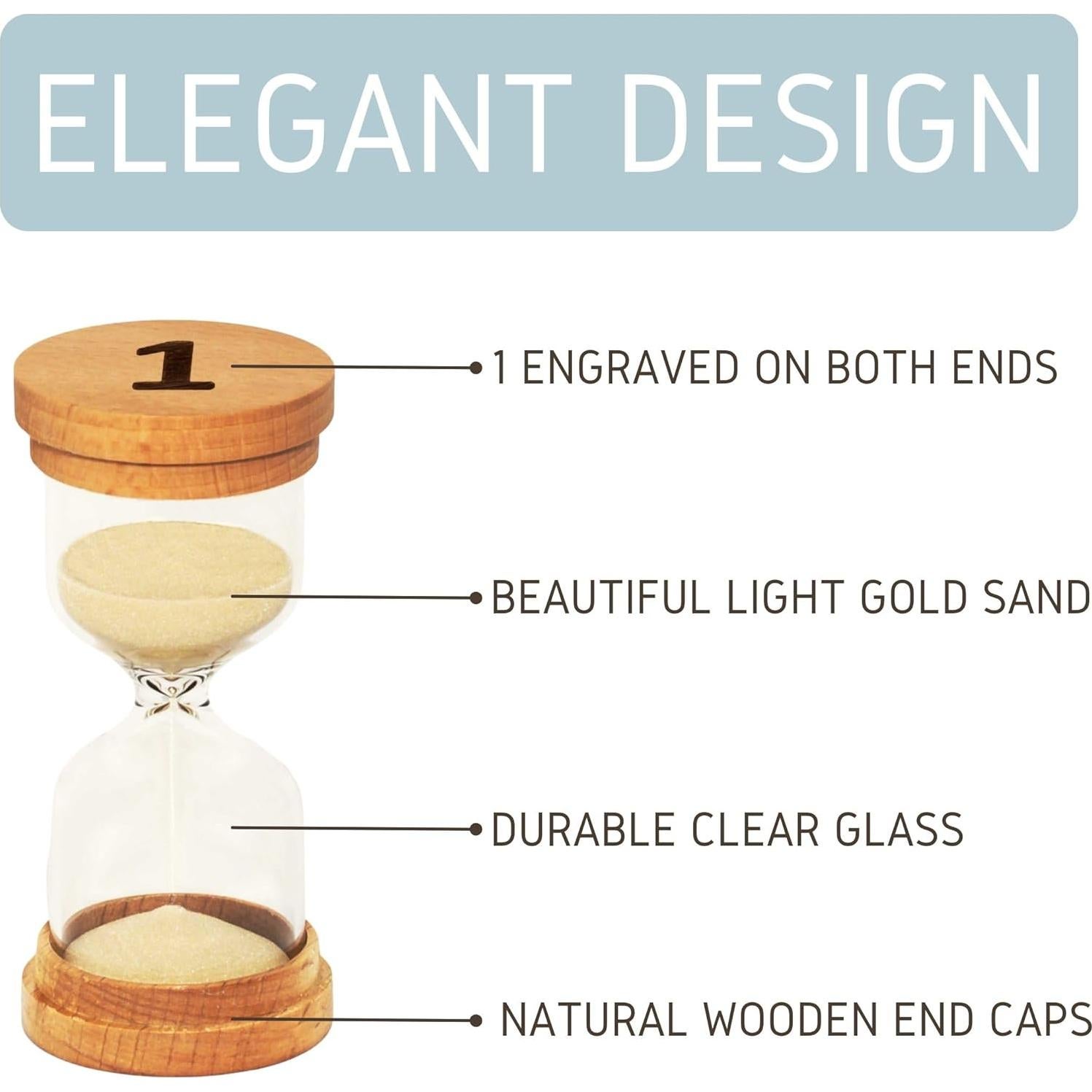 Reloj de Arena Chillkat 1 Minuto con Tapas de Madera