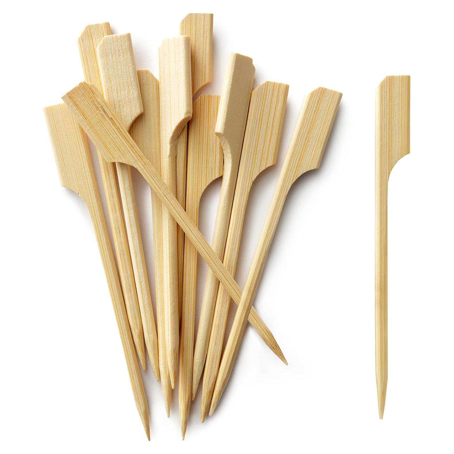 Picks de Palas de Bambú Blue Top 200 Pcs 8.9 cm para Aperitivos