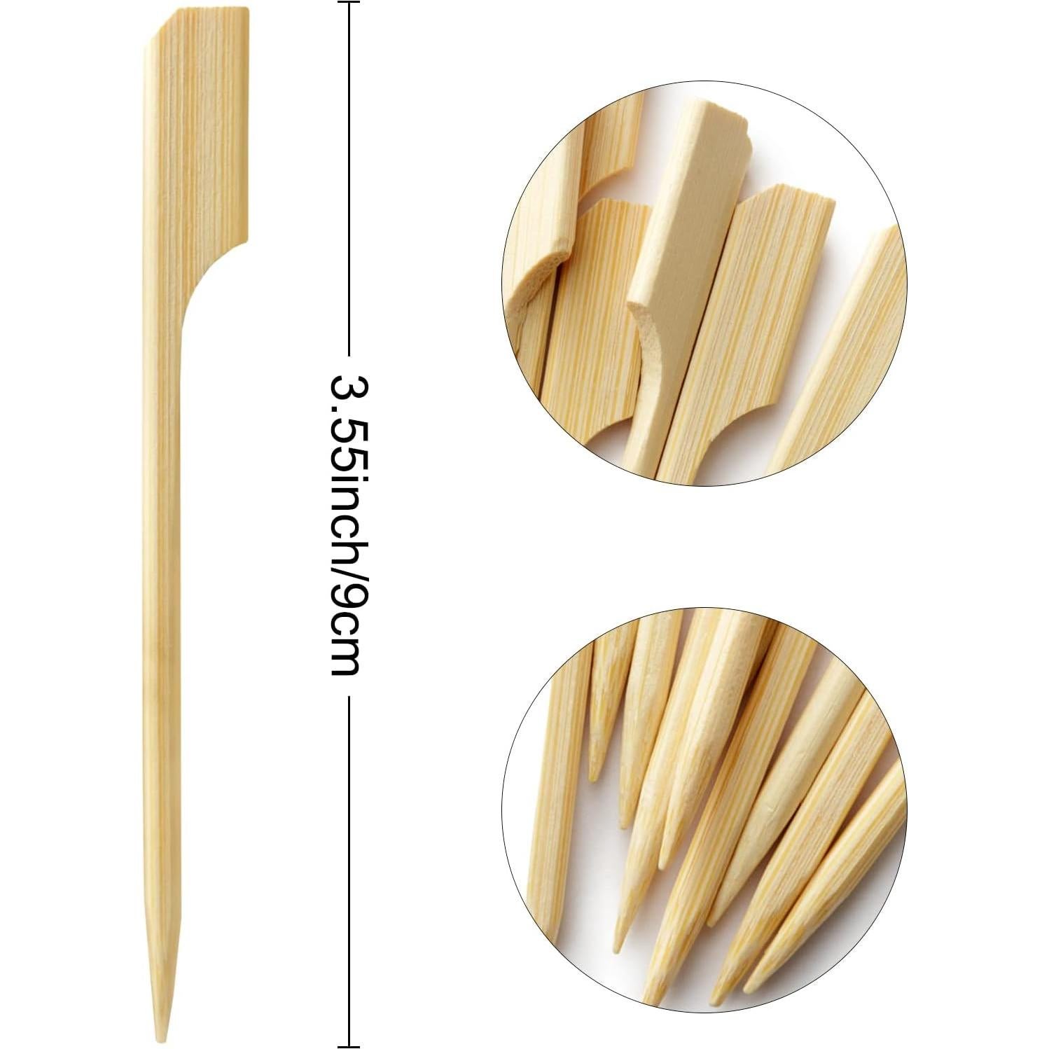 Picks de Palas de Bambú Blue Top 200 Pcs 8.9 cm para Aperitivos