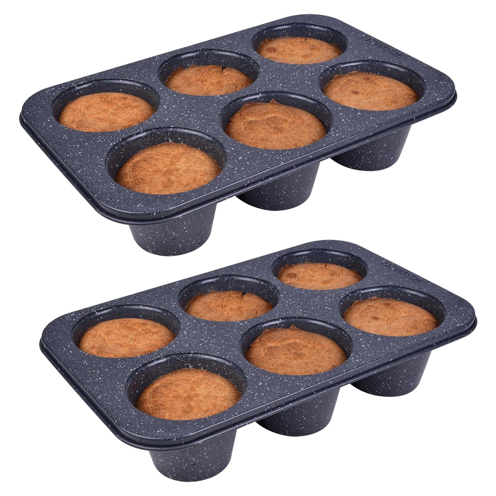 Molde para Muffins Jumbo Monfish 6 Tazas Antiadherente 8.9 cm