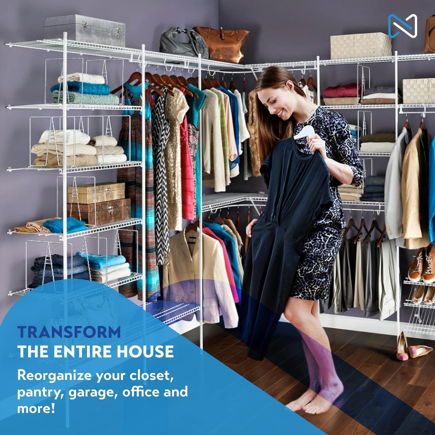 Divisores de Estantes de Alambre Neatly Made - Paquete de 4