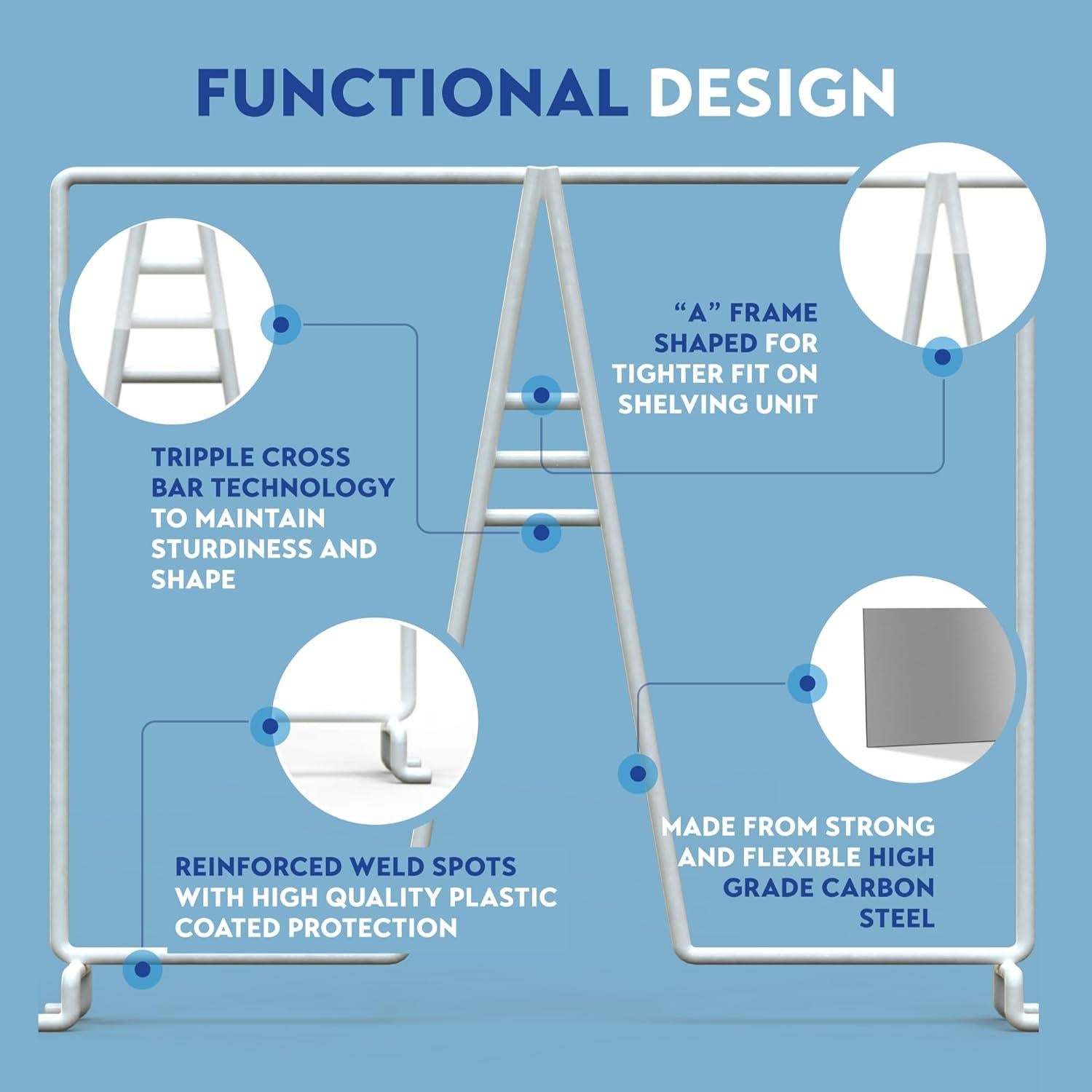 Divisores de Estantes de Alambre Neatly Made - Paquete de 4