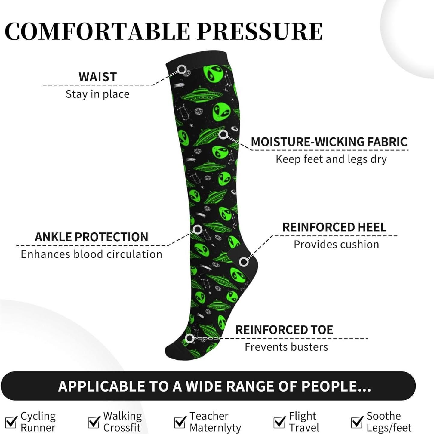 Calcetines de Compresión Bassyil Unisex 15-20 mmHg para Circulación