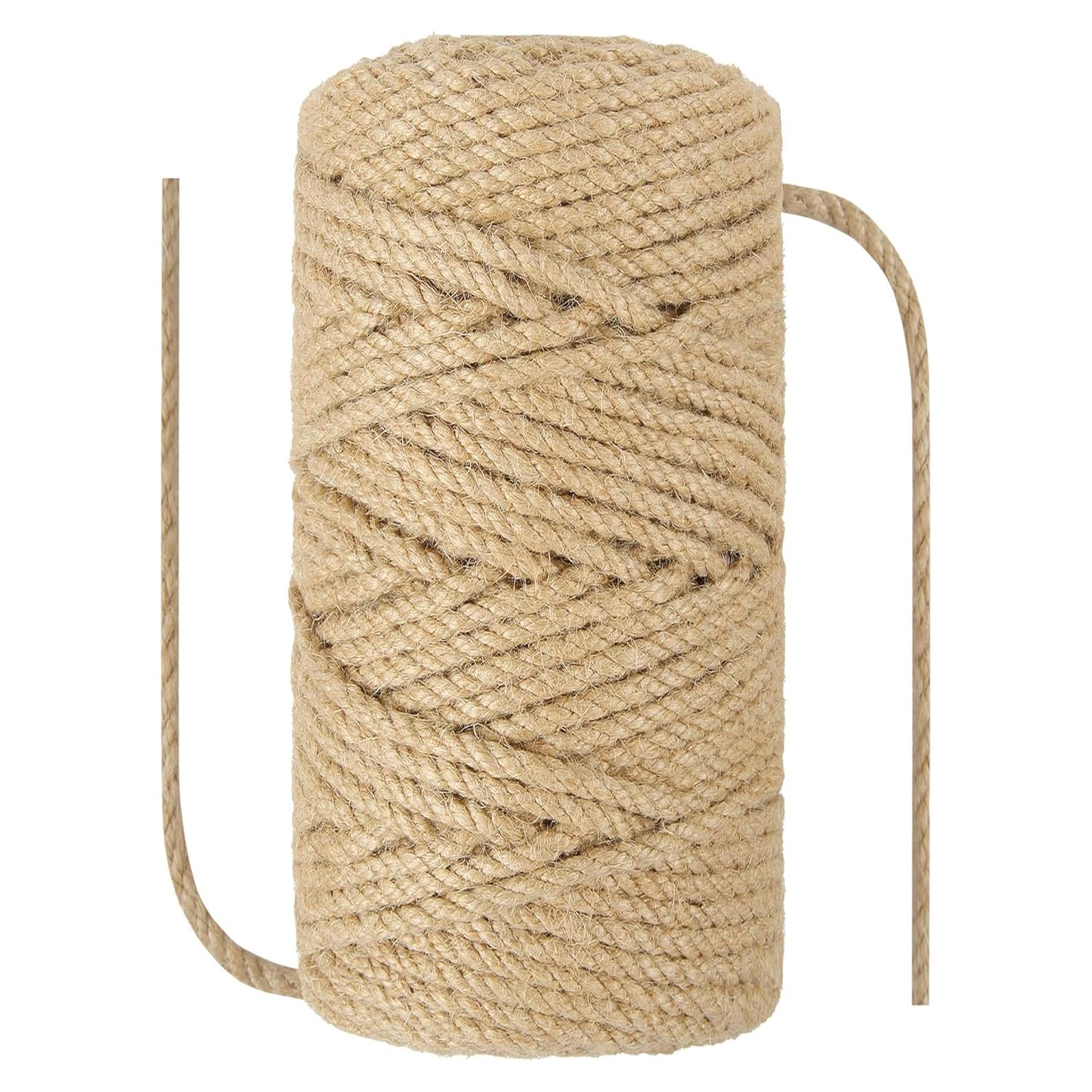 Cuerda de Yute Natural 50m 6mm NorthPada para Rascador de Gato