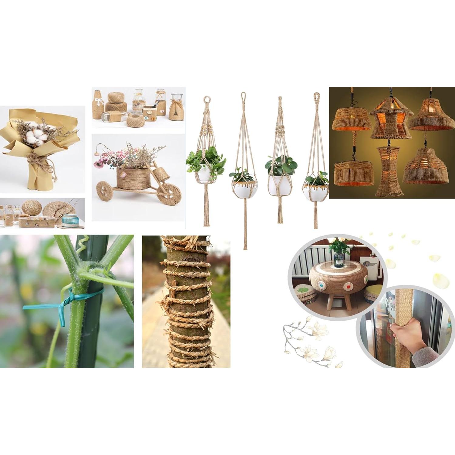 Cuerda de Yute Natural 50m 6mm NorthPada para Rascador de Gato