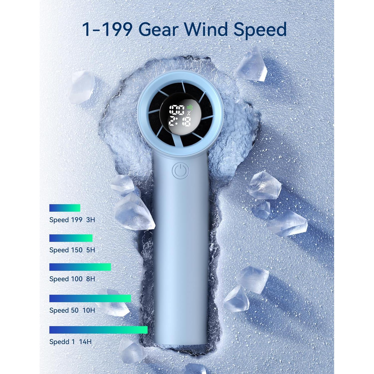 Ventilador Portátil de Mano Kimguard Mini 5000mAh 199 Velocidades