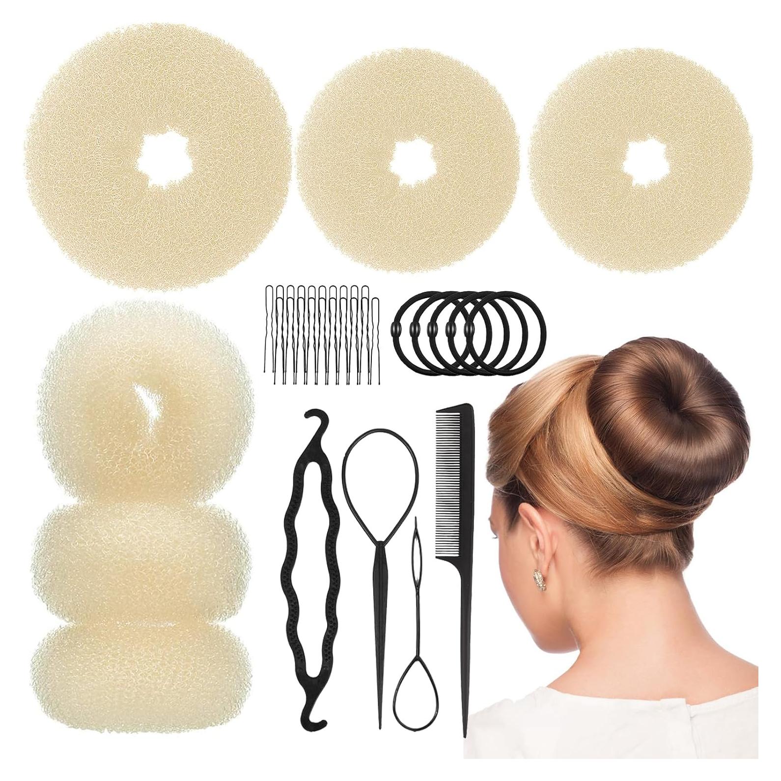Juego de Hacer Moños de Cabello 6 Piezas - Estilo Donut