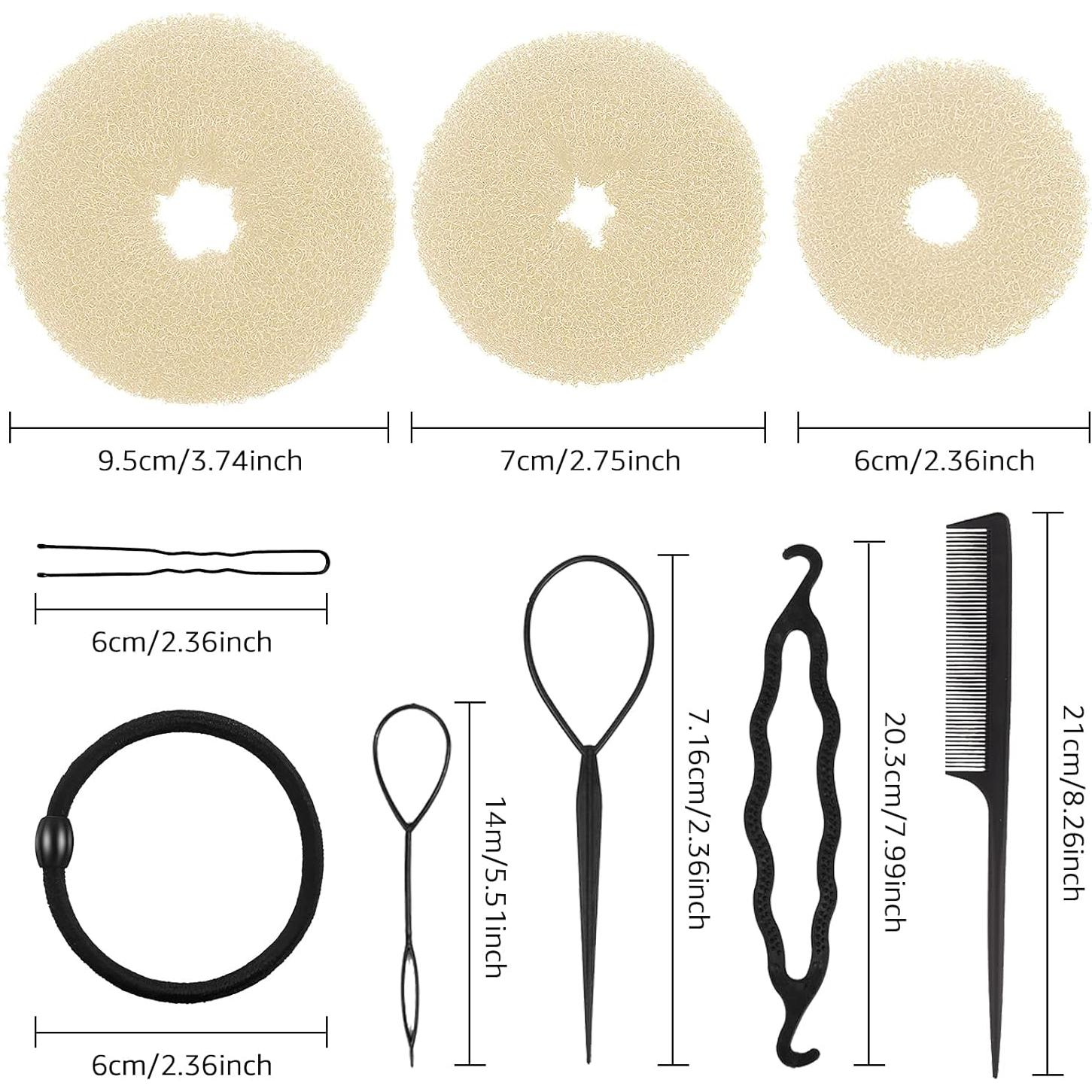 Juego de Hacer Moños de Cabello 6 Piezas - Estilo Donut