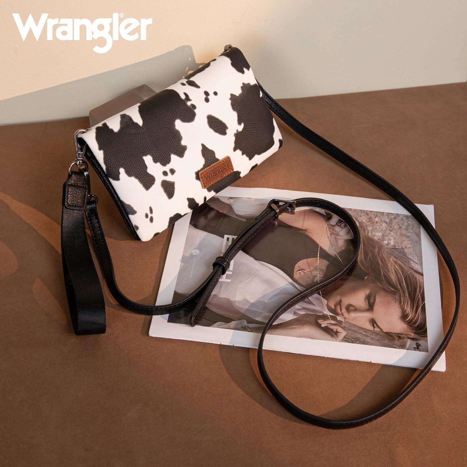 Billetera Bifold Wrangler Mujer con Bloqueo RFID Estampado Vaca
