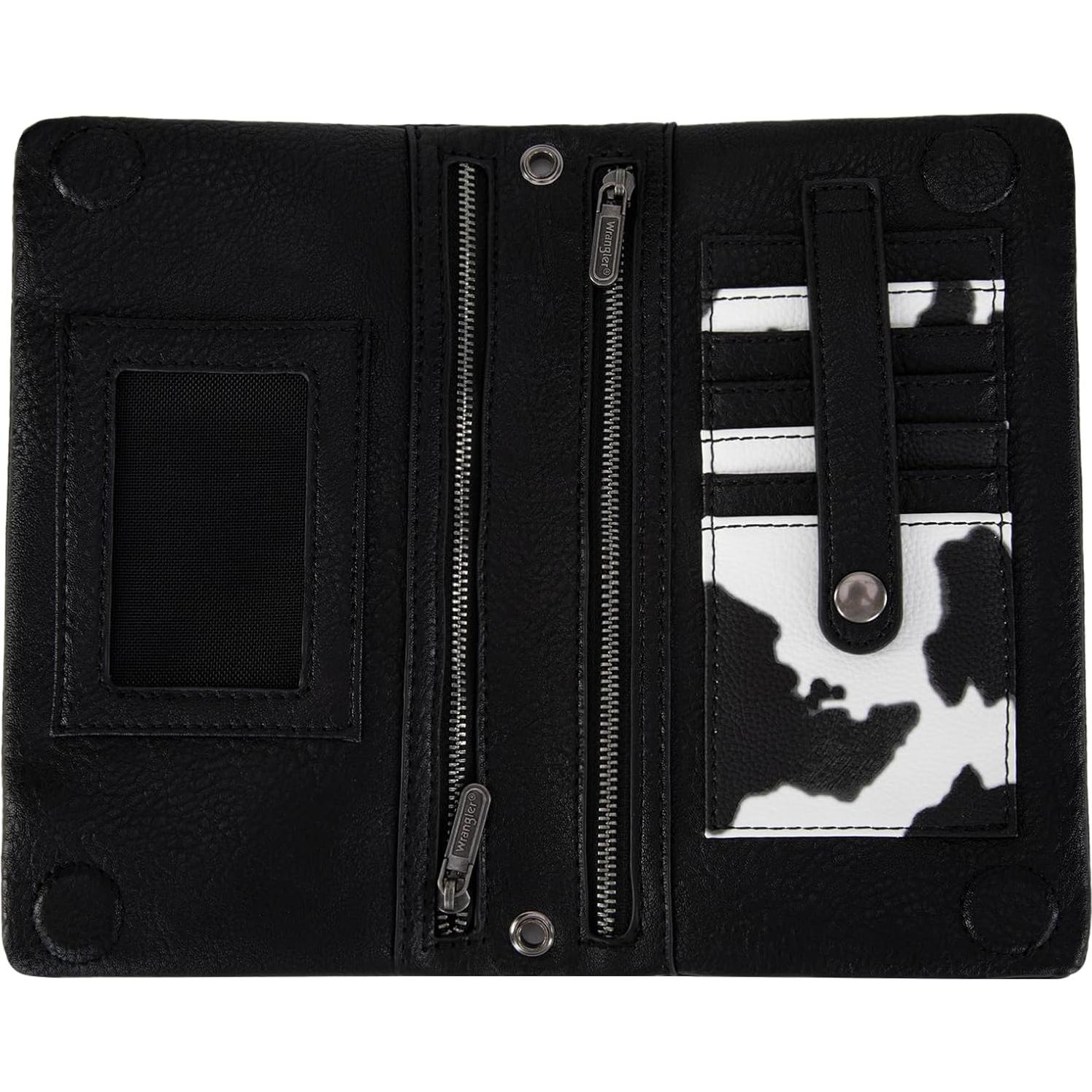 Billetera Bifold Wrangler Mujer con Bloqueo RFID Estampado Vaca