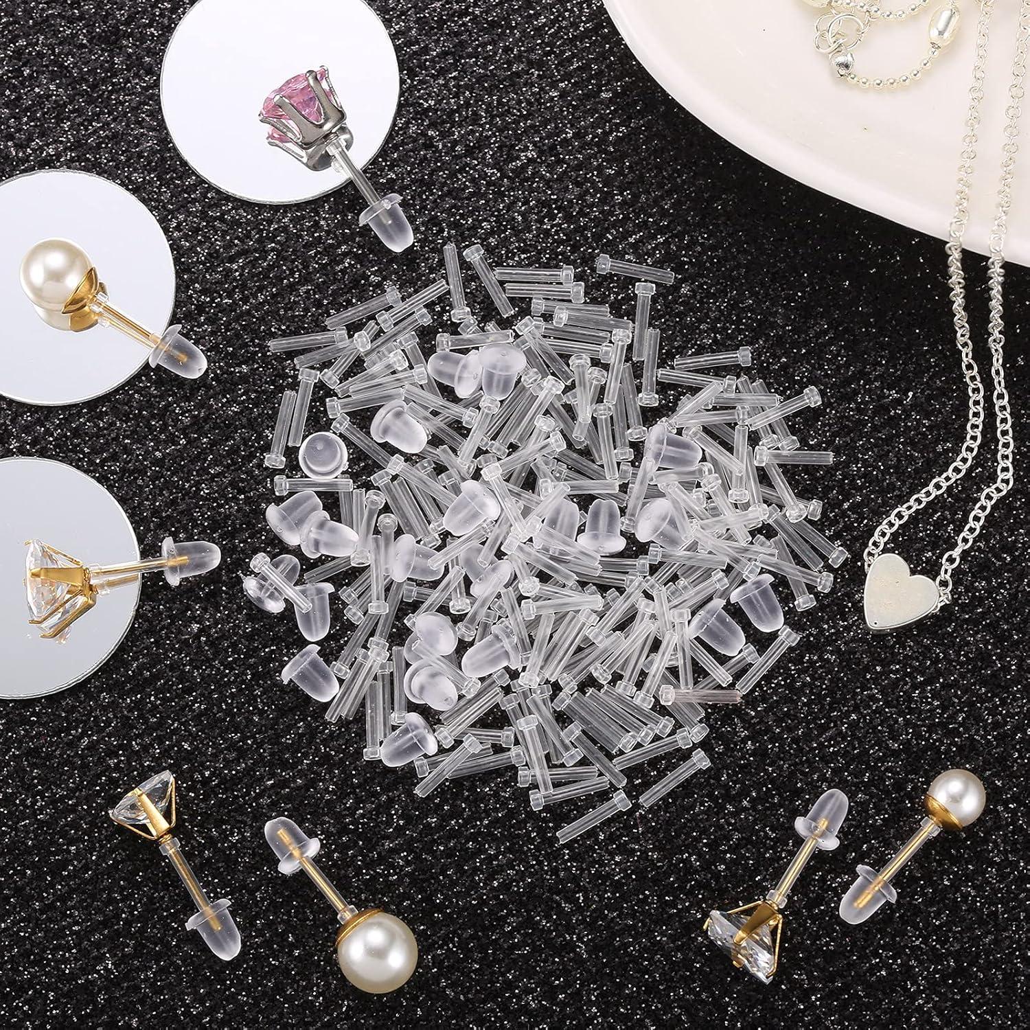 100 Cubiertas de Pendientes de Plástico MTLEE para Oídos Sensibles