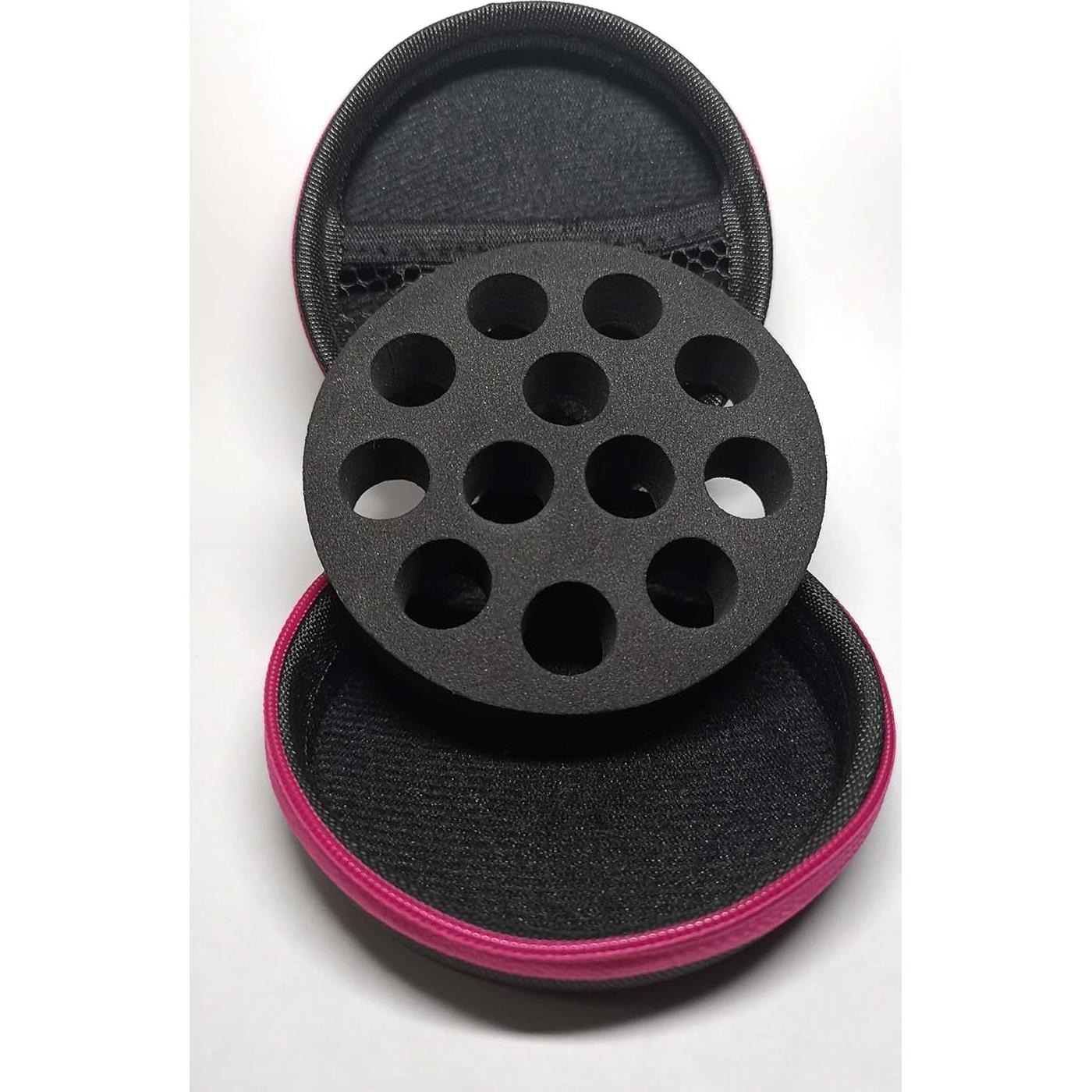 Estuche Redondo Duro AFMNQZ para 12 Botellas de Aceite Esencial 1ML