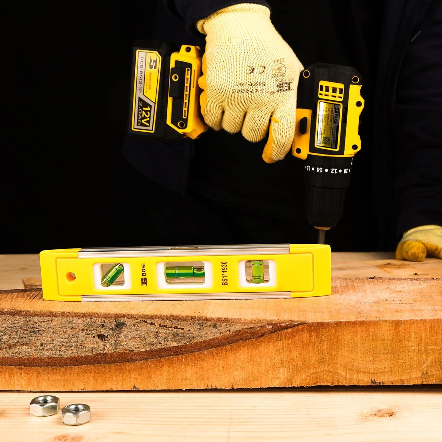 Nivel de Torpedo Magnético B BOSI TOOLS 22.86 cm 3 Burbujas