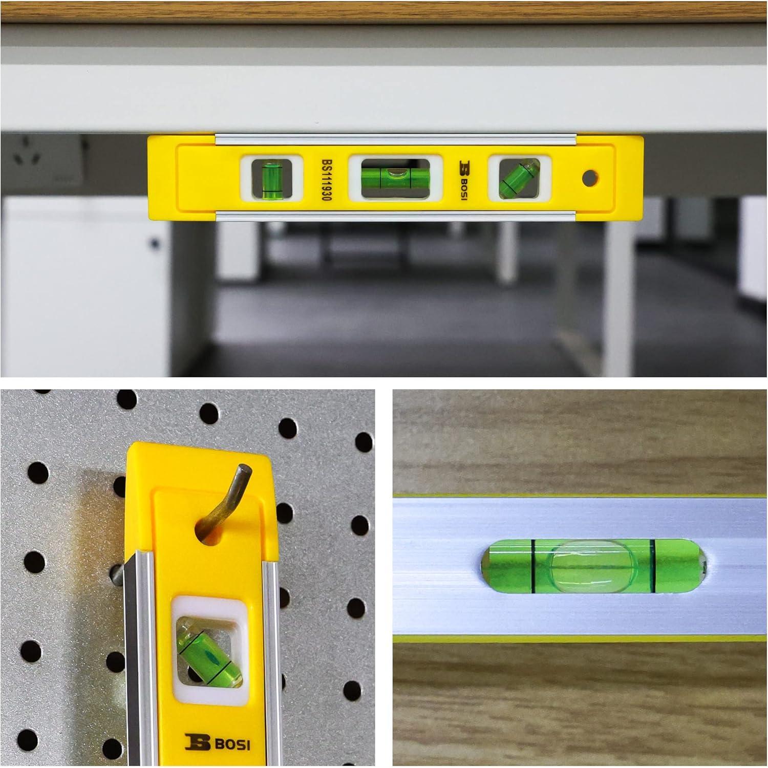 Nivel de Torpedo Magnético B BOSI TOOLS 22.86 cm 3 Burbujas