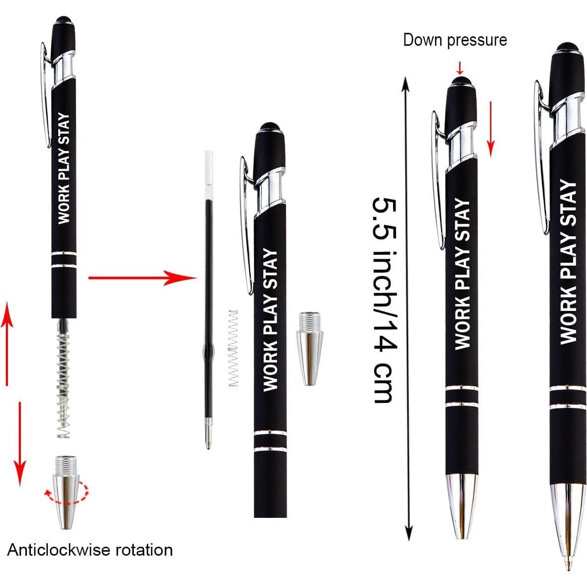 Bolígrafos Motivacionales PASISIBICK - 12 Colores, Tinta Negra