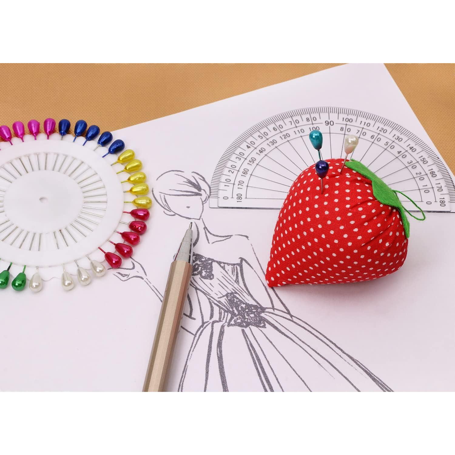 Almohadilla de Agujas en Forma de Fresa Tupalizy + 40 Alfileres