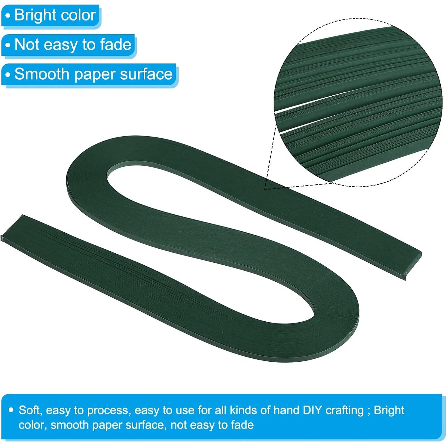 Tiras de Papel Quilling PATIKIL 120pcs 3mm Verde Militar 54cm