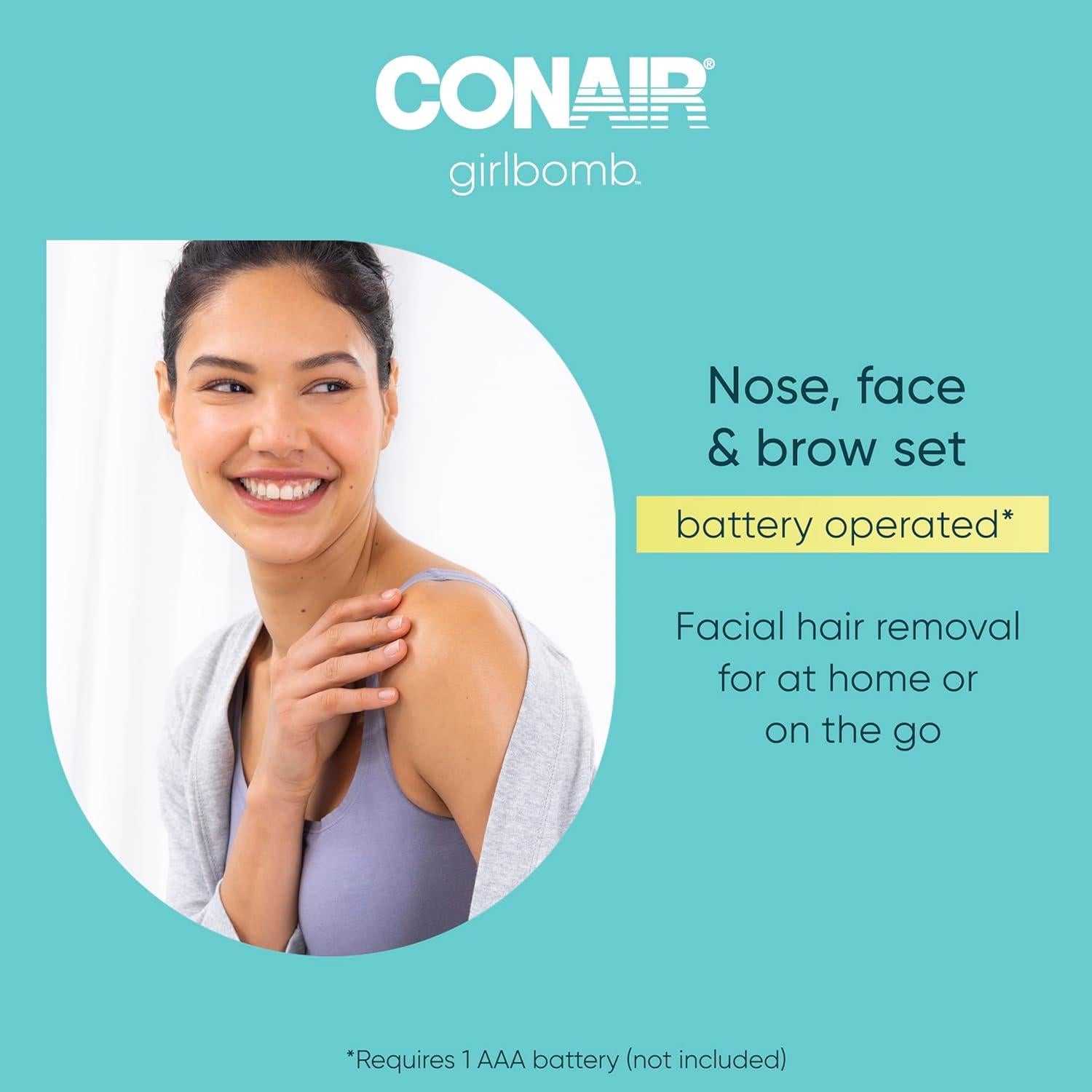 Recortador GIRLBOMB 3 en 1 para Mujeres - Nariz, Cara y Cejas