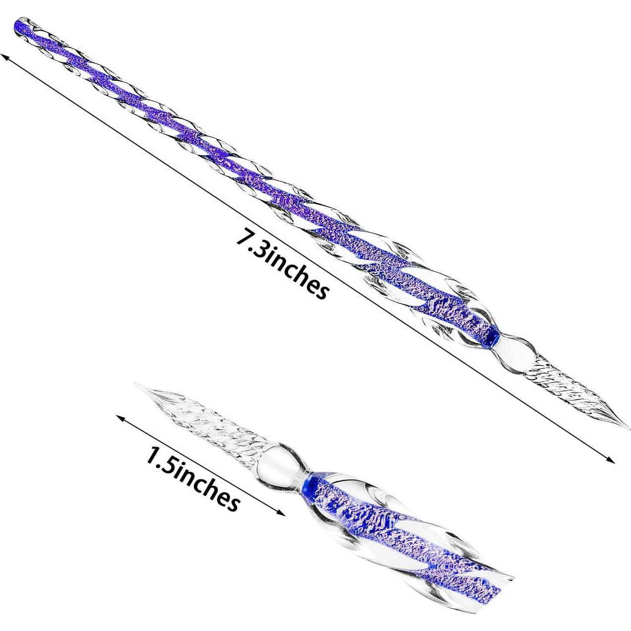 Pluma de Vidrio Hecha a Mano Zonon - 3 Piezas Multicolor