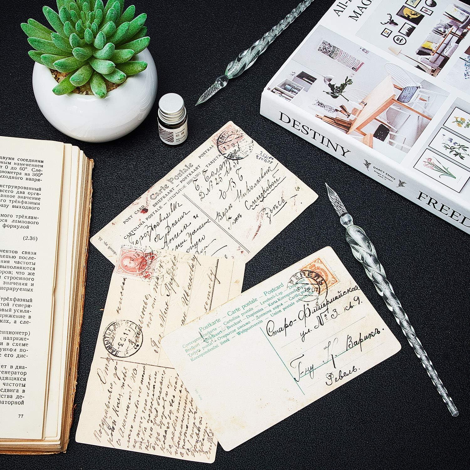 Pluma de Vidrio Hecha a Mano Zonon - 3 Piezas Multicolor