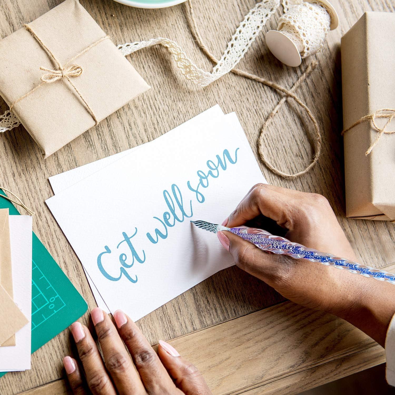 Pluma de Vidrio Hecha a Mano Zonon - 3 Piezas Multicolor