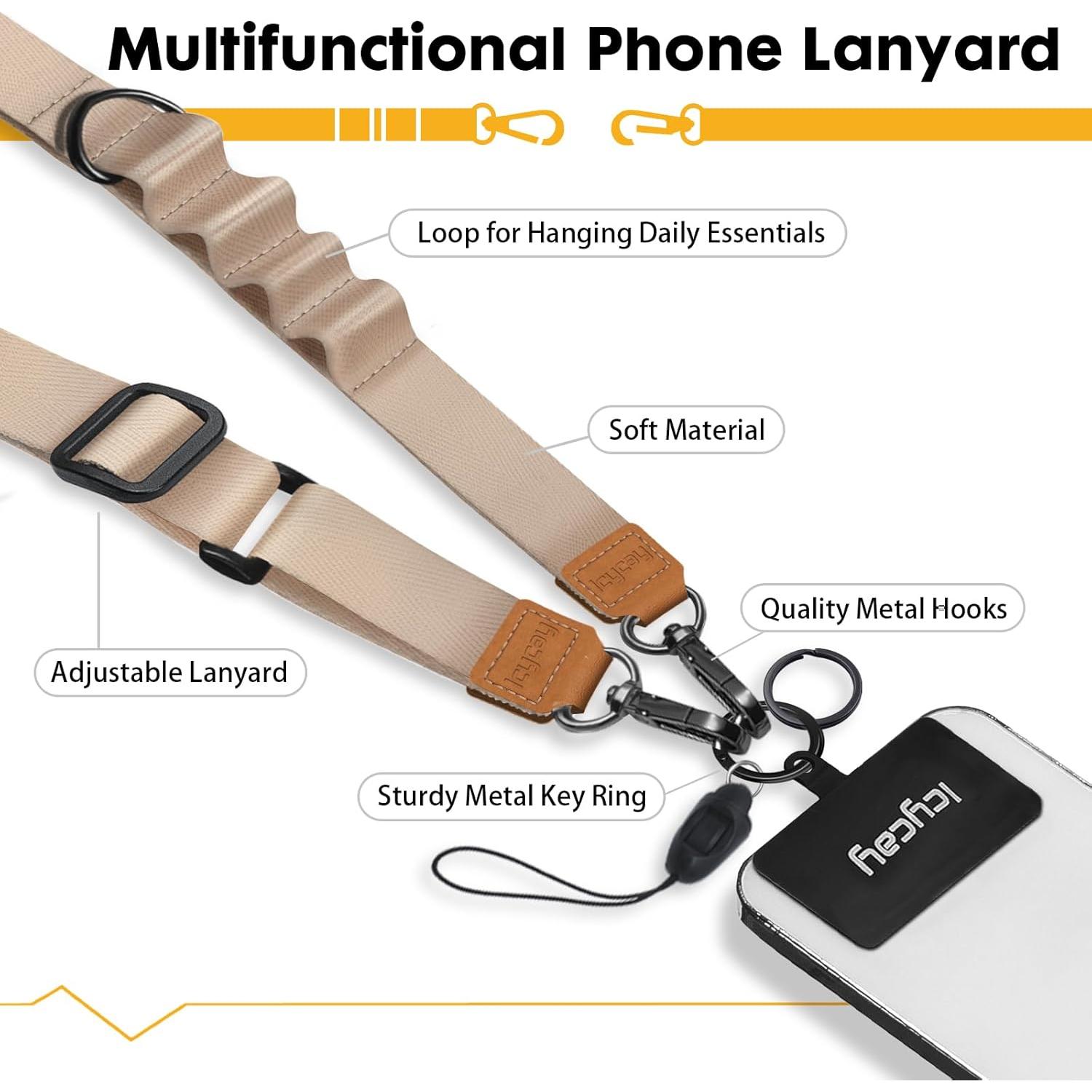 Cinta para Teléfono Cruzada Icycay Oro Champán Ajustable