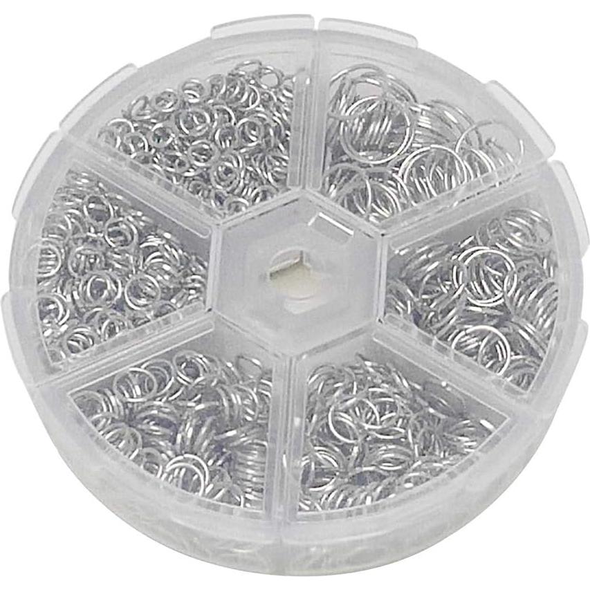 Anillos Abiertos Libiline 1330pcs en Acero Cromo Mezcla