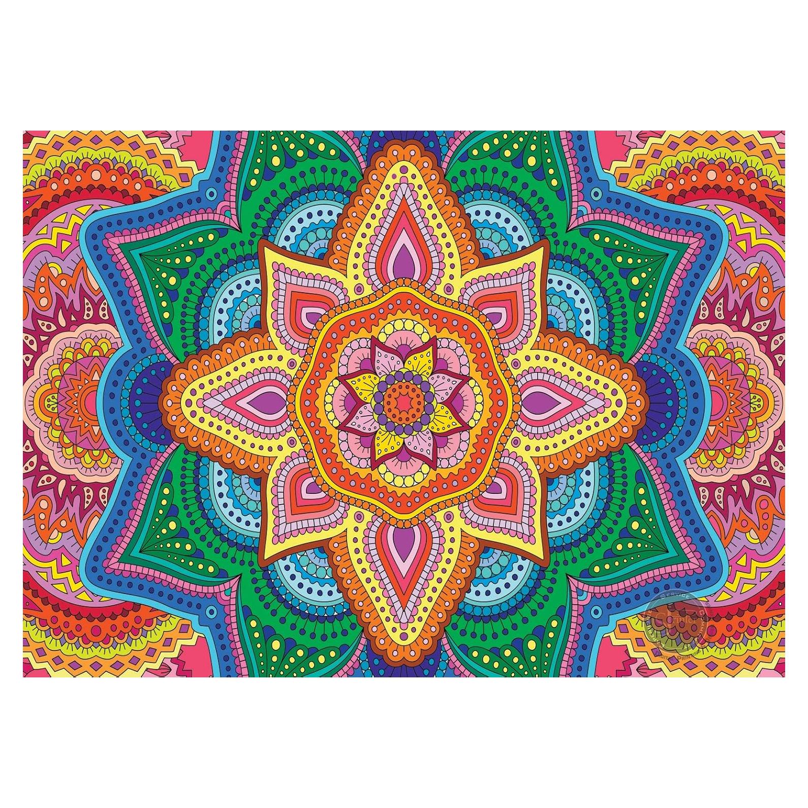 Póster Gigante para Colorear SJPrinter Mandala Floral 106.7x76.2cm