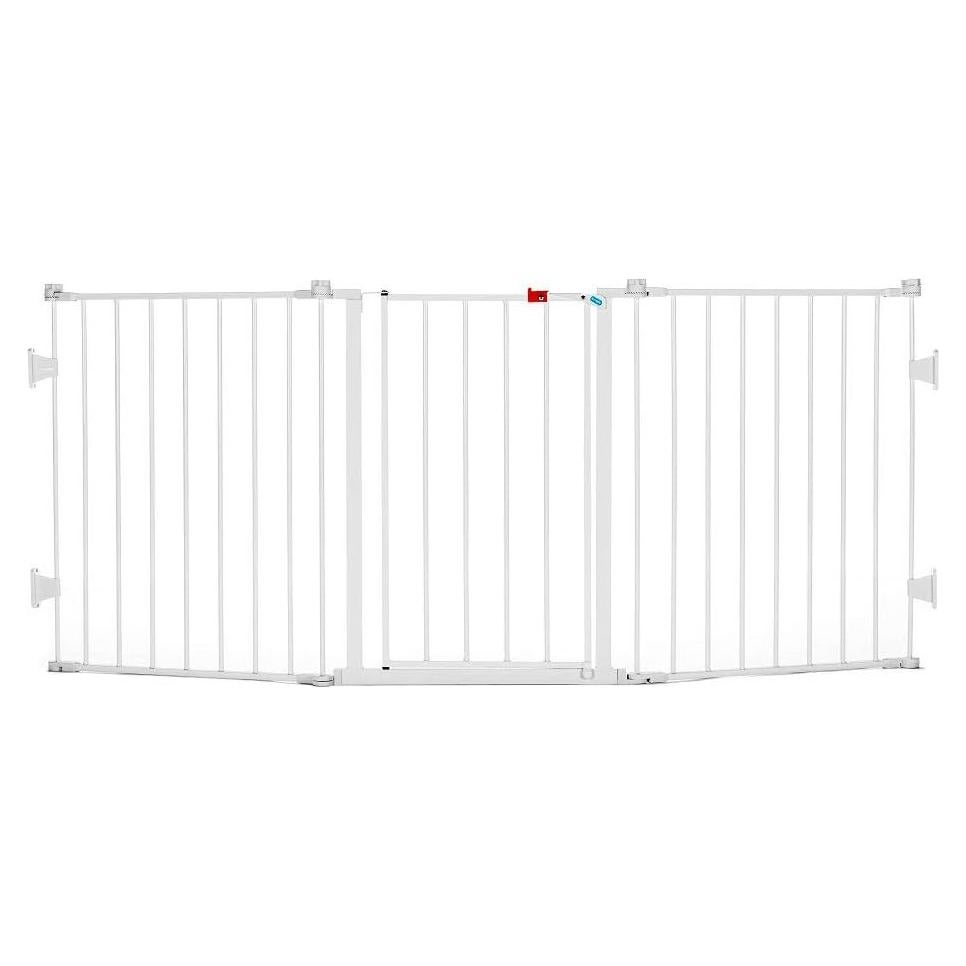 Puerta para Bebés Regalo Extra Ancha 76 cm 3 Paneles Seguridad